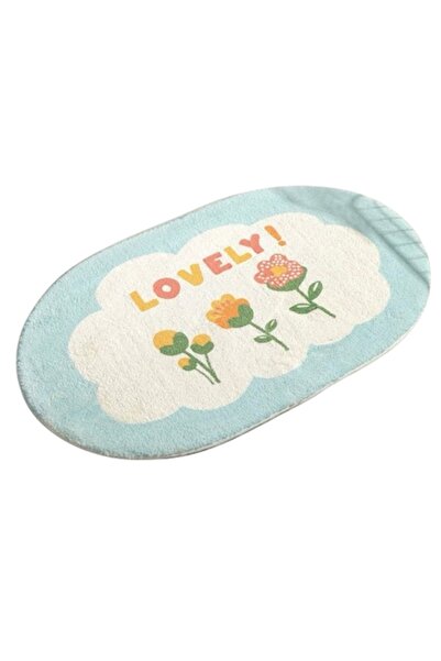 QGC Entrance doormat, 60x90 cm, white with blue, 30105-1