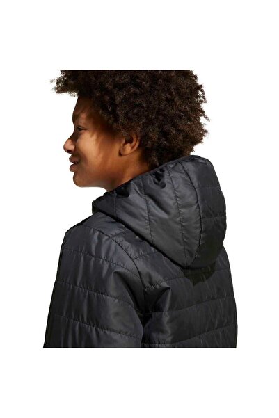 adidas Essentials Light Padded Kids Black Hooded Coat