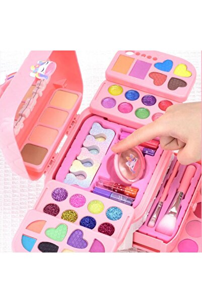 Beauenty Kids Makeup Set for Girls by - Real, Safe, Washable, Non-Toxic (Pink-A)