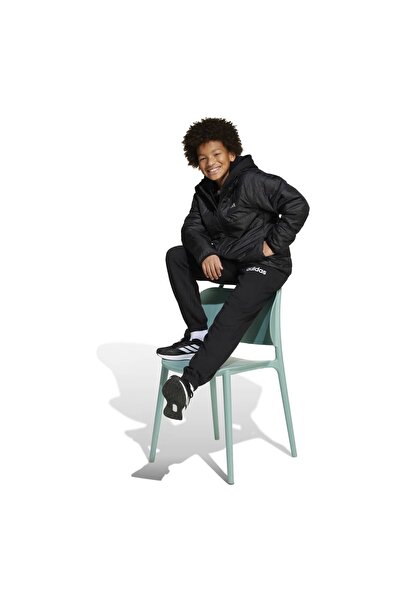 adidas Essentials Light Padded Kids Black Hooded Coat