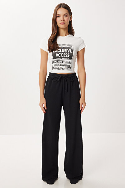 Lovelyİstanbul Very Soft Textured Thessaloniki Sweatpants Lub0063 Black