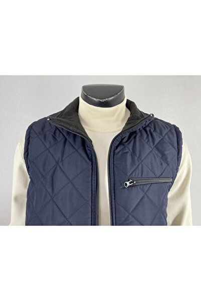 Sadık Collection Men's Windproof and Rainproof Classic Quilted Vest with Fleece Inside 0112