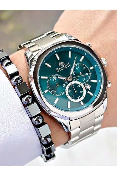 Bentini Men's Wrist Watch – Functional, Steel Band, Waterproof, 2-Year Warranty