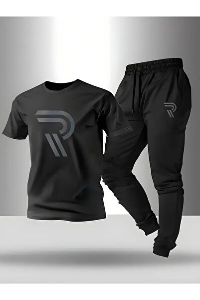 CLASİVA Modern Oversized R Printed Sports Special Design Tracksuit Set