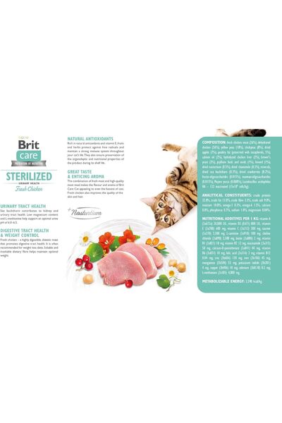 Brit Care Cat Grain-free Sterilized Urinary Health, 2 kg