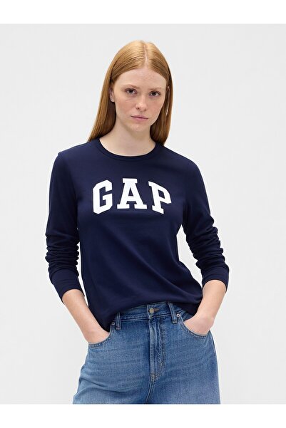 GAP Kadın Lacivert Favorite Logo T-Shirt