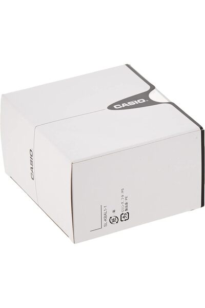 Casio Crocodile Embossed Black Leather Round Analog Watch