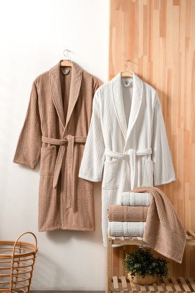 Fiesta Tekstil Luxury Bürümcük 6 Piece Bathrobe Set