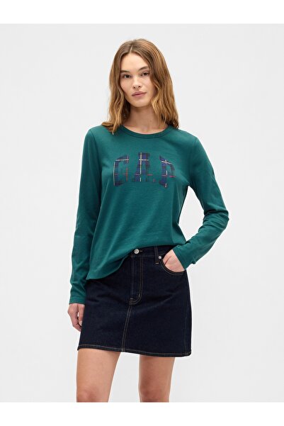 GAP Kadın Yeşil Favorite Logo T-Shirt