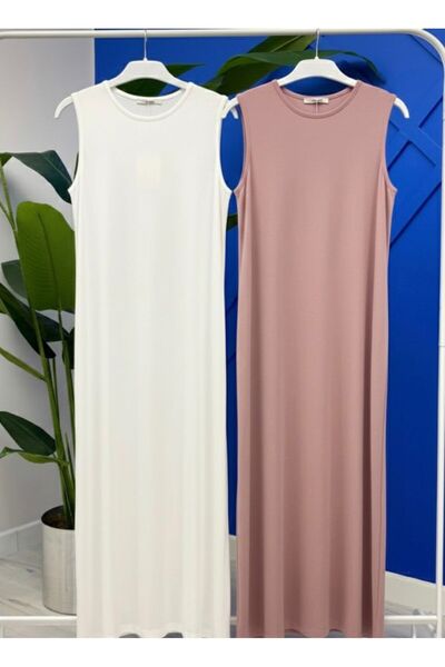 DEMOİSELLE Women's Combed Cotton 2-Piece Zero Sleeve Underwear