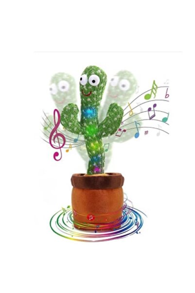 OEM Interactive Toy, Dancing Cactus with colorful LEDs and two removable accessories, Repeat after t