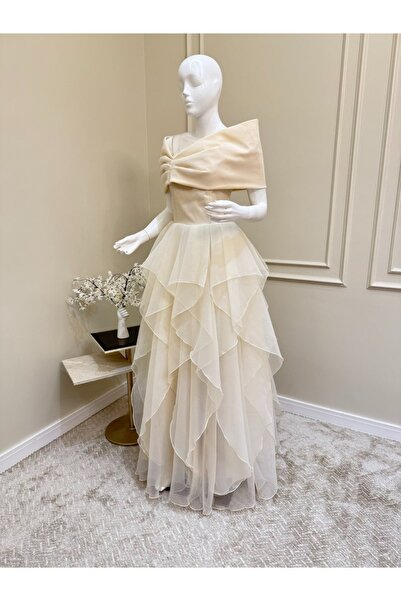 MYROSE SA Beige evening dress