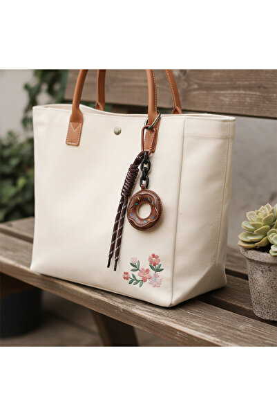 Mooniva Charm for Bag or Backpack — Chocolate Donut Design