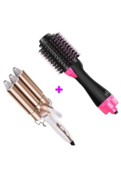 OEM Fixed Hair Brush + Curler, Ceramic Tubes