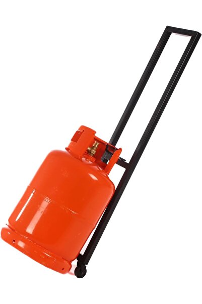 Fayafi Dirati عربة غاز معدنية بعجلات - إطار قوي وحامل أسطوانة، سهلة النقل