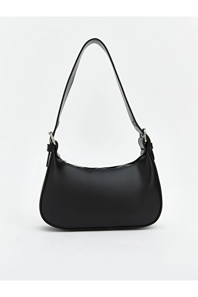 LC Waikiki Lcw Accessories Black Leather Look Women's Baguette Bag