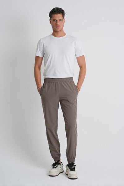 Shooter Sportswear Toprak Paça Men's Standard Fit Tracksuit Bottoms with Elastic Waist, Lace-Up, Zipper Pockets