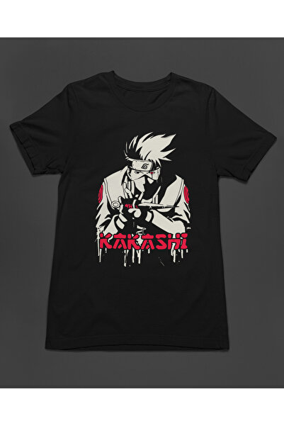Bumeta تي شيرت ناروتو كاكاشي الأحمر للجنسين