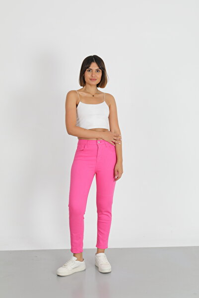 viking's line PEMBE SLİM FİT JEAN PANTOLON YENİ SEZON 2026