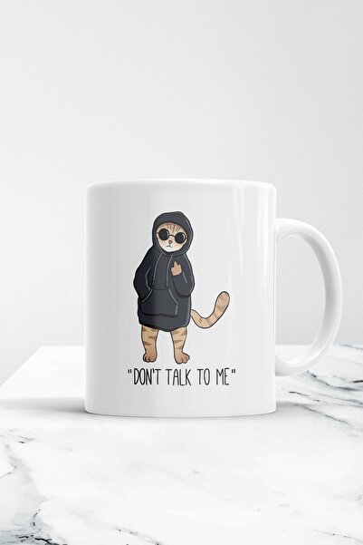 sartre art Don'T Talk to Me Cat Mug