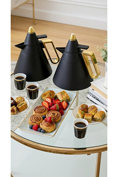 Generic 1 liter/700 ml tea and coffee thermos set with an elegant design