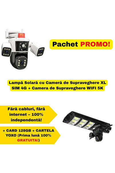 OEM PACKAGE Surveillance camera with lamp + WIFI surveillance camera + 128 GB card + YOXO card!