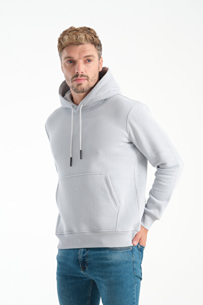 KAPHONE Men's Winter Kangaroo Pocket with Fleece Inside Unprinted