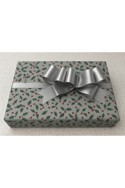 HUR-AY PACK 10 Pcs Silver Color Metallic Chinese Ribbon /Gift Package Decorat...