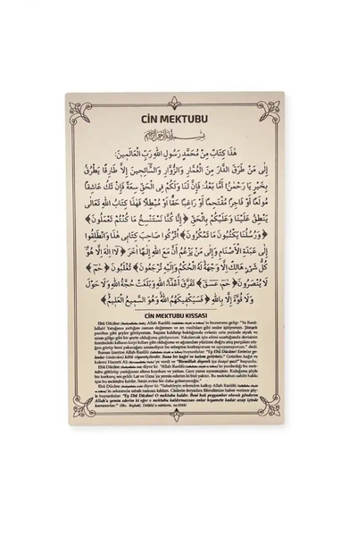 Bemenda Cin Mektubu Mdf Tablo