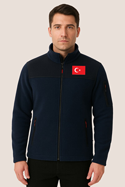 Simirna Üniforma Φλις με Τουρκική Σημαία – Unisex, Ζεστό, Άνετο Κοψίμα, Κατάλ...