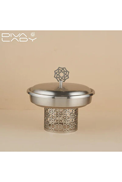 DIVA LADY A luxurious stainless steel serving dish with a decorative lid – measuring 20 x 15 x 10 cm for elegant hospitality ✨