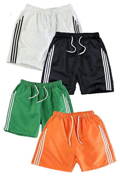 PriStyle Set of 4 Double Layer Shorts, Elastic and Breathable, Unisex, Multicolor, PriStyle®