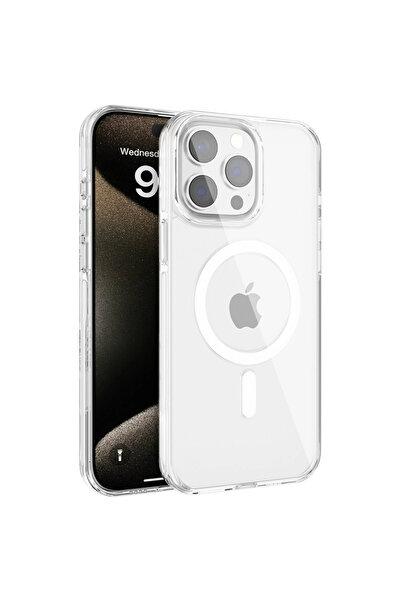 FREEDOM STOREE حافظة جوكو آيفون 15 برو جليم بي سي الصلبة ماج سيف - شفافة