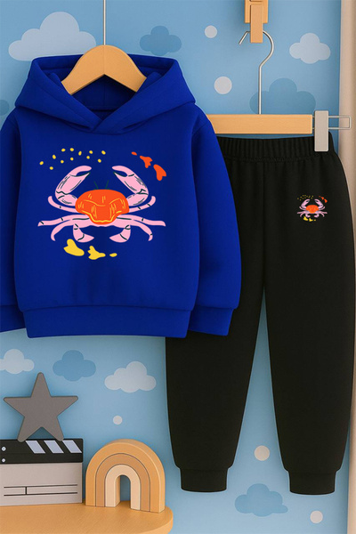 SVART WEAR Детски комплект с качулка и спортен екип с 3-слойна подплата от ше...