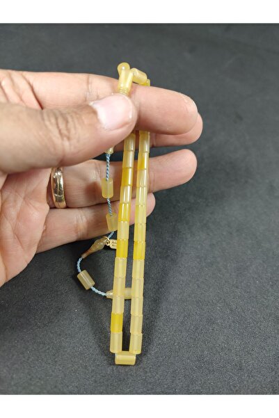 İskeçe Exclusive Mehmet Mercan Masterpiece, Wrist Length (Small Size), Arrow-Like Cutting, Tightening, Amber, Certified 8702