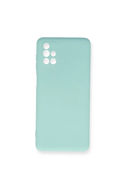 Marsilyan حافظة سامسونج جالاكسي M51 نانو من الداخل سيليكون مخملي - تركواز