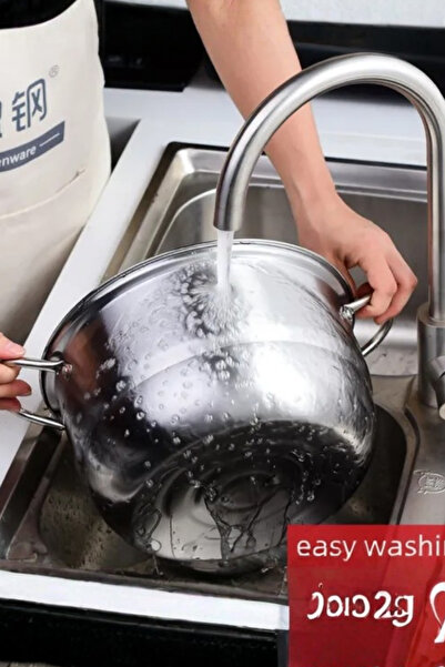 Muchmy 28CM Stainless Steel Cooking Pot with Glass Lid Multi-purpose Cookware Pots