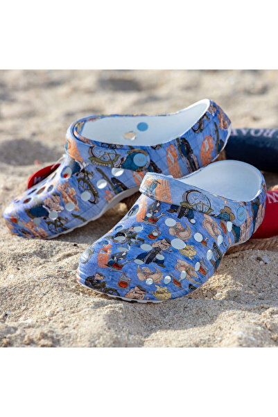 Woz Popeye Biker Print Clogs