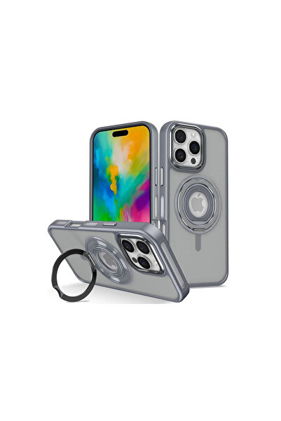 FREEDOM STOREE غطاء جوكو آيفون 16 برو ماكس بانزا مع حامل ماج سيف - رمادي تيتاني