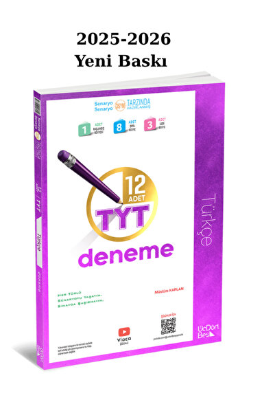 Üç Dört Beş Yayıncılık 345 Tyt Türkçe 12 Adet Deneme 2025/26 Yeni Baskı