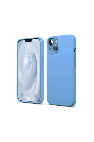 eco port iPhone 14 Case First Silicone - Blue
