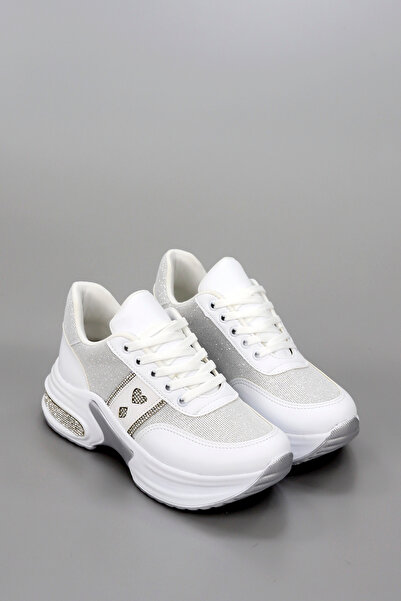 kajal ayakkabı Mdln 472 Heart Detailed Stoned Sports Shoes