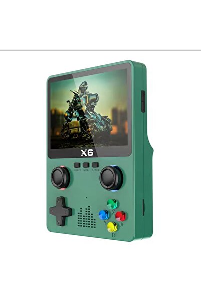 cosmostech X6 Retro Taşınabilir Oyun Konsolu – 3.5” Ekran, 24000+ Oyun, 32GB Kartlı, Tv Bağlantılı - Yeşil