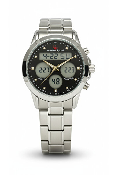 al salah ساعة إسلامية ذكية مع تنبيهات لأوقات الصلاة وتذكير بالأذان ووقت مزدوج...