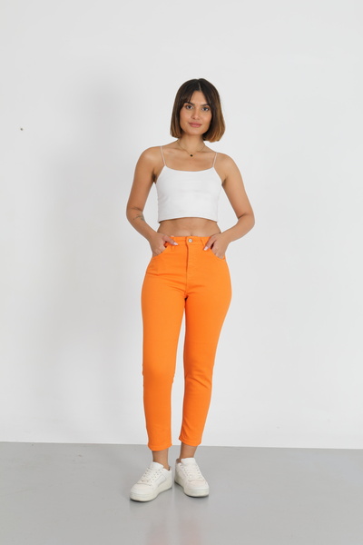 viking's line TURUNCU SLİM FİT JEAN PANTOLON YENİ SEZON 2026