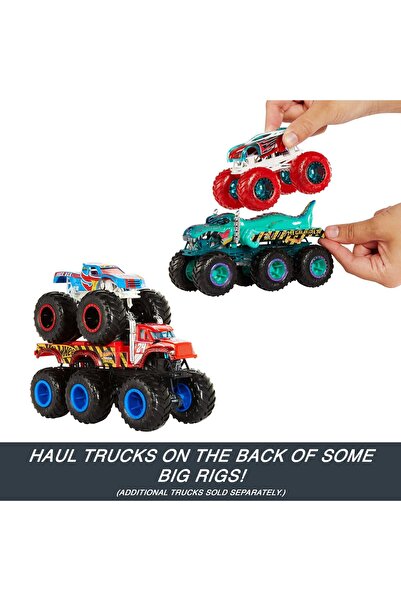 HOT WHEELS Big Rigs Monster Trucks 1:64 Scale Toy Truck with 6 Wheels (Styles may vary)