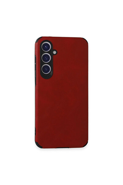 eco port Samsung Galaxy S23 Fe Case Loop Leather Silicone - Red