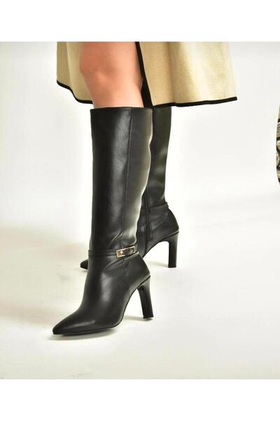 Pine Cone Thick Heeled Women's Boots