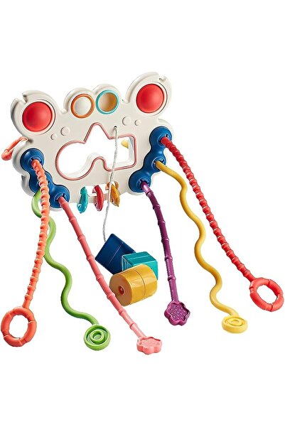 Doris Montessori Sensory Multifunctional Teething Toy for Babies Crab Multicolor