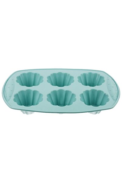 awwaline Silicone 6-Cup Muffin Baking Tray - Turquoise
